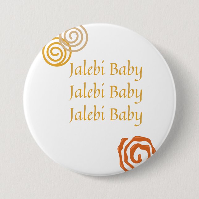 Jalebi Baby Tank Top-Weinetikett Button (Vorderseite)