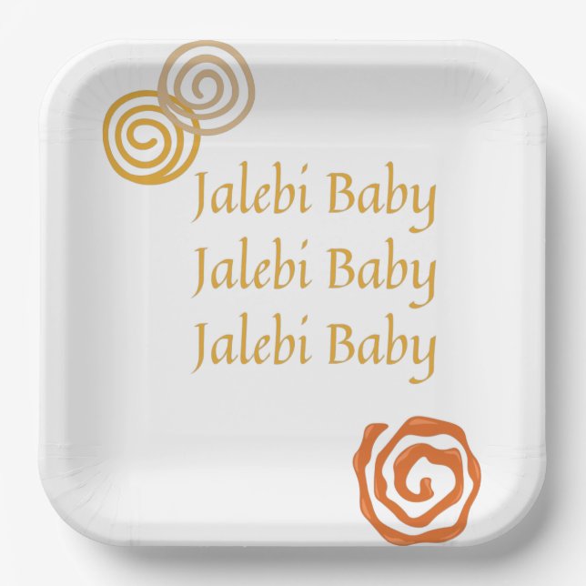 Jalebi Pappteller (Vorderseite)