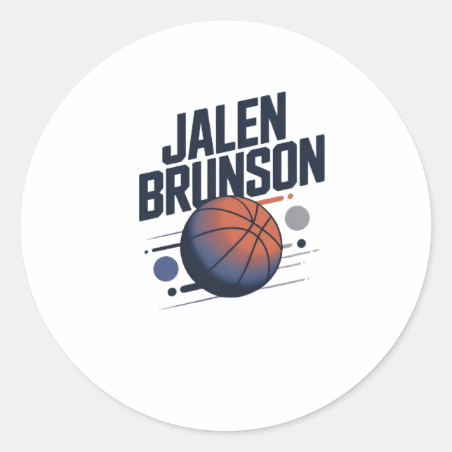 Jalen Brunson Runder Aufkleber (Vorderseite)