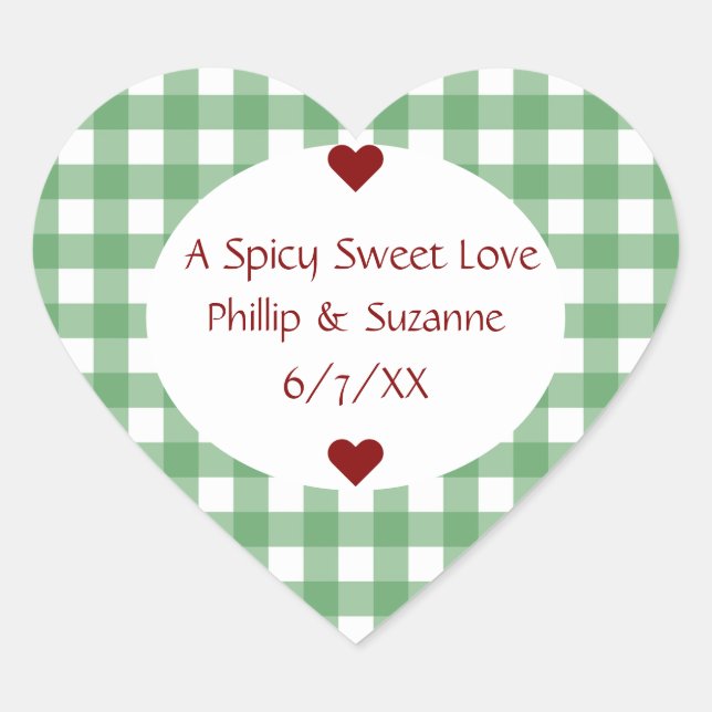 Jalepeno Jelly Wedding Favor Jar Sticker Étiquette (Devant)