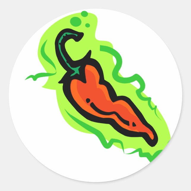 Jalepeno Runder Aufkleber (Vorderseite)