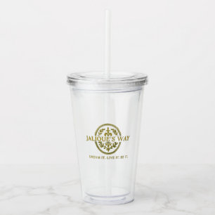Jalique's Way Tasse und Strohhalm