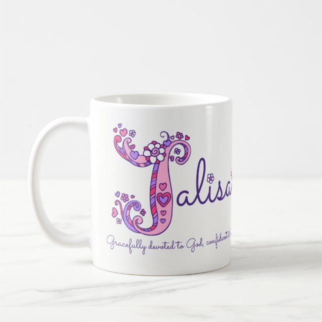 Jalisa dekorative J Monogramm-Tasse Kaffeetasse (Links)