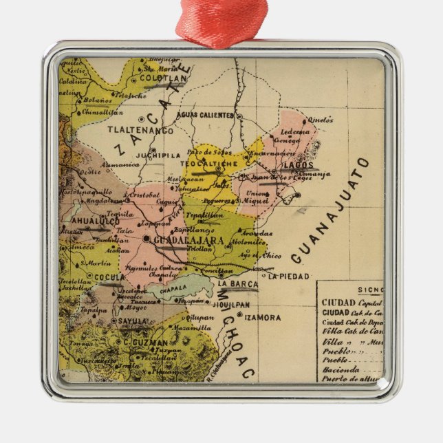 Jalisco, Mexiko Silbernes Ornament (Vorne)