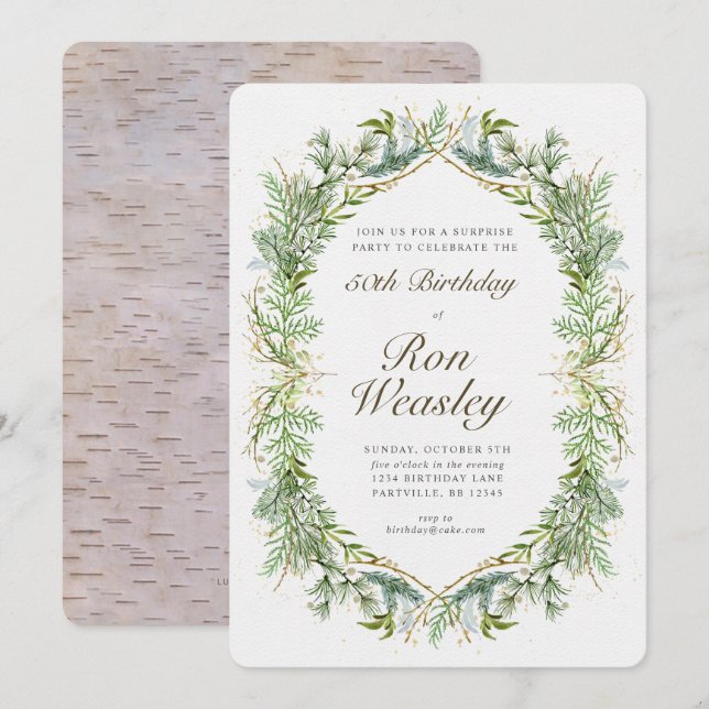 Jalon Adulte Anniversaire Invitation N'importe que (Devant / Derrière)