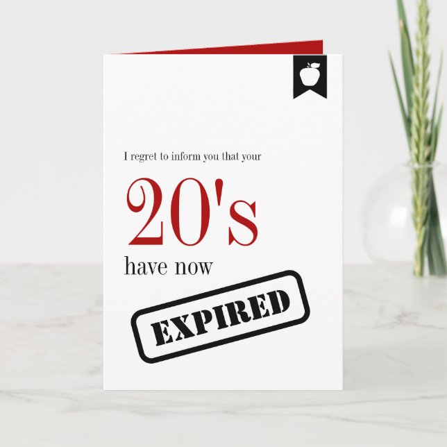 Jalon Anniversaire Expiré 30e Anniversaire Carte (Devant)