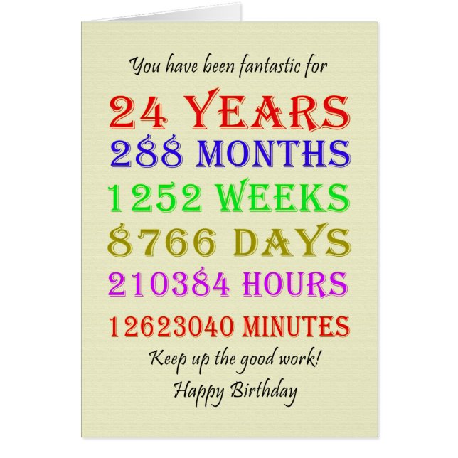 Jalons du 24e anniversaire (Devant)