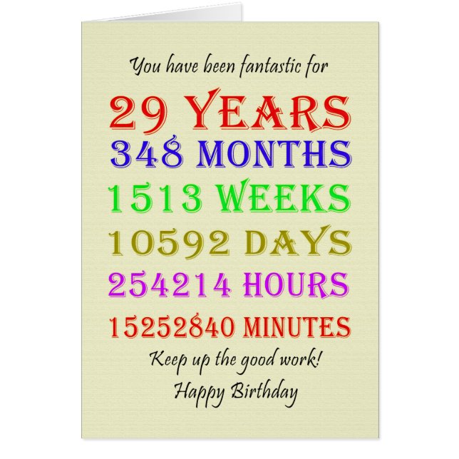 Jalons du 29e anniversaire (Devant)