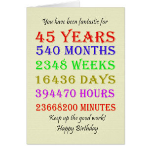 Jalons du 45e anniversaire