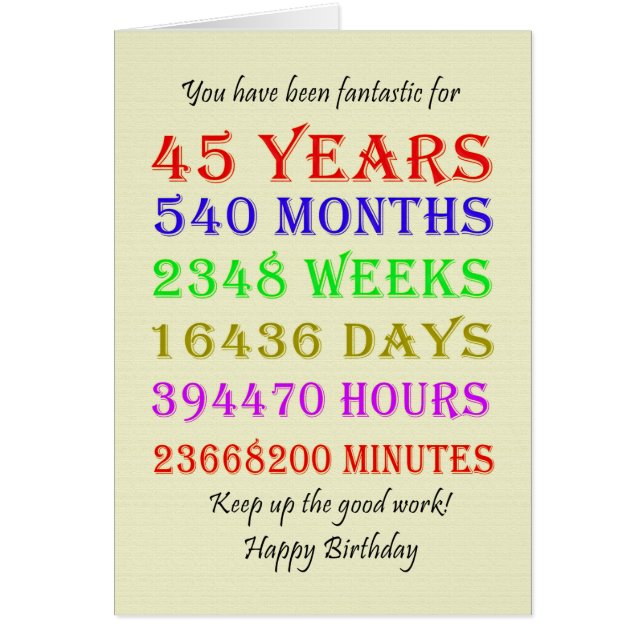 Jalons du 45e anniversaire (Devant)