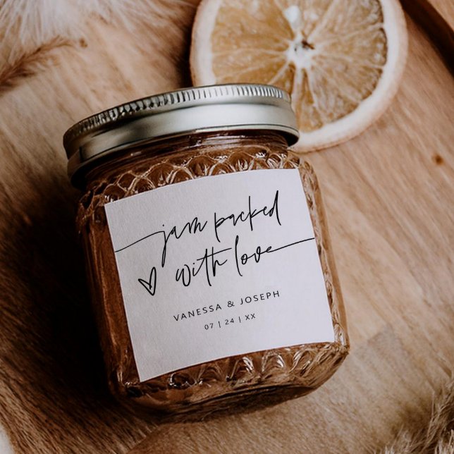 Jam Favor Wedding Product Label Business Sticker (Von Creator hochgeladen)