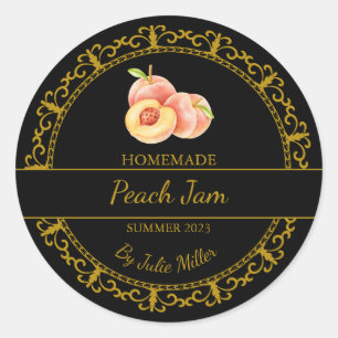 Jam noir vintage or maison Peach Étiquette