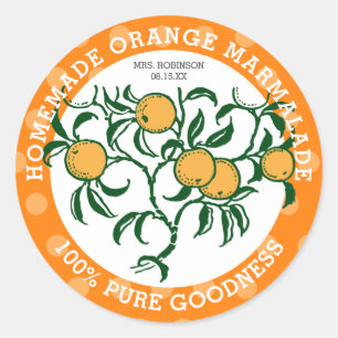 Jam orange maison Étiquettes de Jar Food