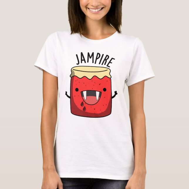 Jam-pire Funny Vampire Jam Pun T-Shirt (Vorderseite)