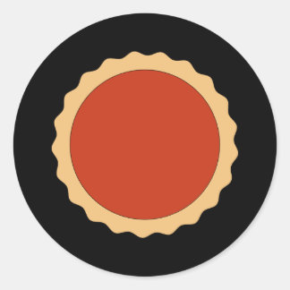 Jam Tart. Erdbeere Rot. Runder Aufkleber