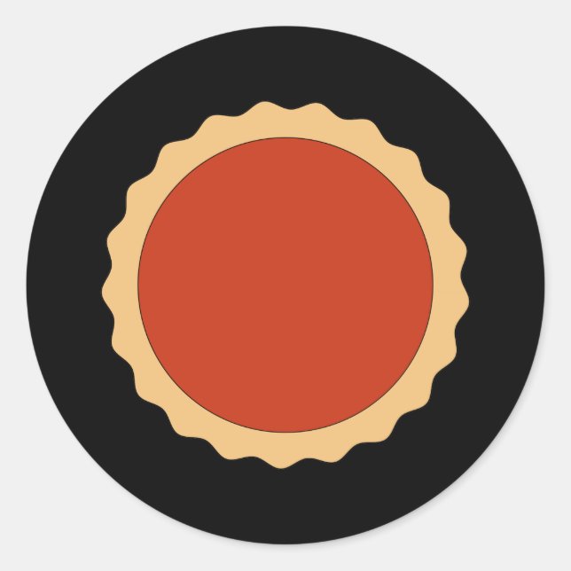 Jam Tart. Erdbeere Rot. Runder Aufkleber (Vorderseite)