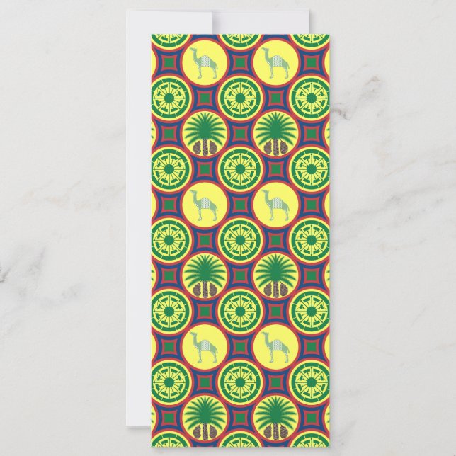 Jamahiri ® Libya | Africa Pattern  Einladung (Vorderseite)