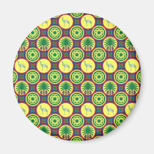 Jamahiri ® Libya | Africa Pattern  Magnet (Vorne)