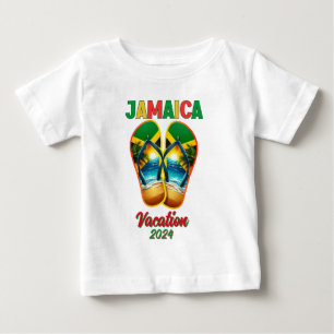 Jamaica 2024 Dreh Flop Vacation Tropical Beach Baby T-shirt