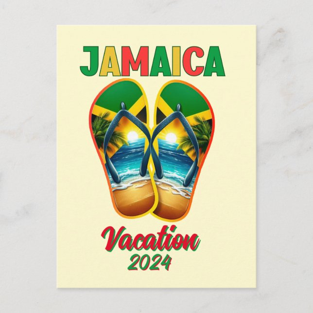 Jamaica 2024 Dreh Flop Vacation Tropical Beach Postkarte (Vorderseite)