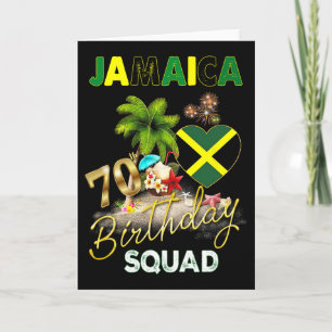 Jamaica 70th Birthday Crew 70-jähriger Mädchen-Tri Karte