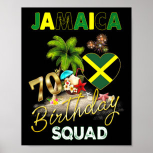 Jamaica 70th Birthday Crew 70-jähriger Mädchen-Tri Poster