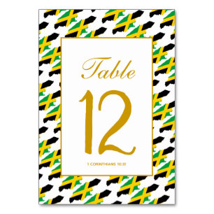 JAMAICA Banquet Celebration Wedding Tischnummer
