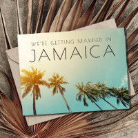 Jamaica Beach Hochzeit in Urlaubsort Save the Date
