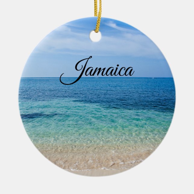 Jamaica Beach Keramik Ornament (Vorne)