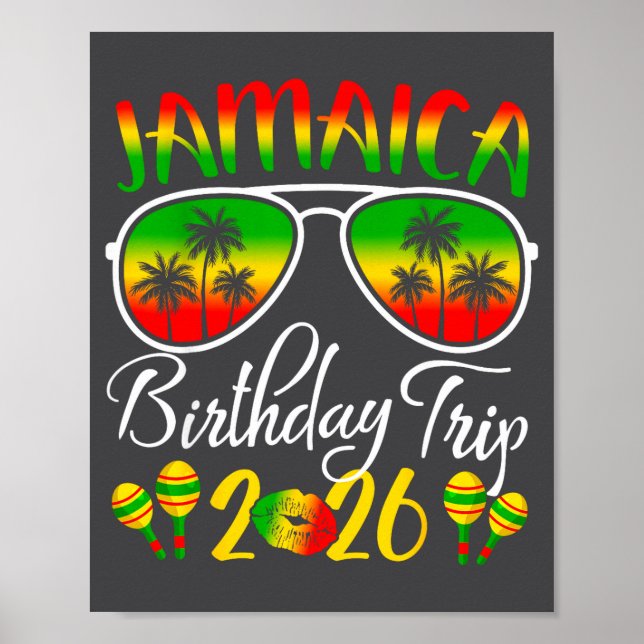 Jamaica Birthday Trip Vacation Summer 2026 Outfit  Poster (Vorne)