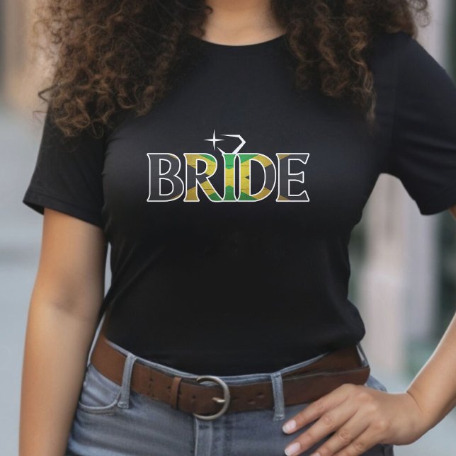 Jamaica Bride Jamaican Wedding Junggeselinnen-Absc T-Shirt (Jamaica Bride Jamaican Wedding Bachelorette Party T-Shirt)