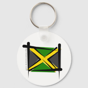 Jamaica-Brush-Flagge Schlüsselanhänger