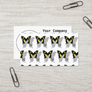 Jamaica Butterfly Shadow Monogram Visitenkarte