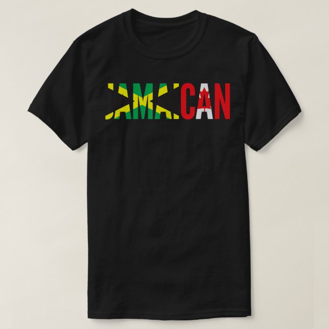 Jamaica Canada Flag Themed for Half Canadian Jamai T-Shirt (Design vorne)