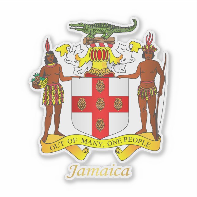 Jamaica COA Aufkleber (Vorderseite)