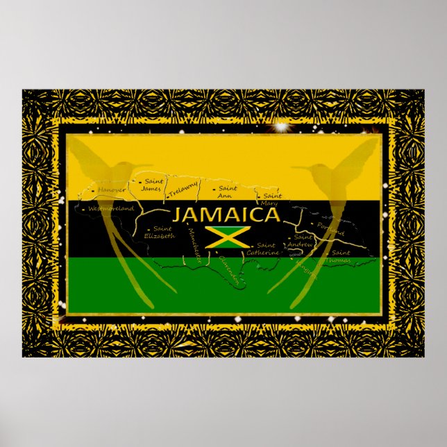 Jamaica Colors Parises Humming Bird Poster (Vorne)