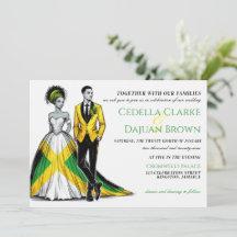 Jamaica Couple Wedding Einladung
