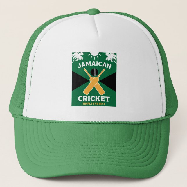 Jamaica Cricket Truckerkappe (Vorderseite)