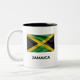 Jamaica Einfache Flagge | Täglicher Stolz Zweifarbige Tasse