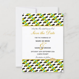 JAMAICA Enregistrer Date Mariage Fête Invitation