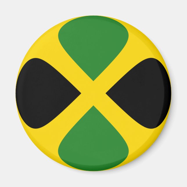 Jamaica Fisheye Flag Magnet (Vorne)