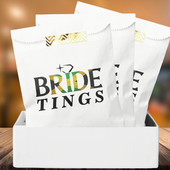 Jamaica Flag Bride Wedding Bachelorette Jamaica Geschenktütchen (Jamaican Flag Bride Wedding Bachelorette Jamaica Favor Bag)