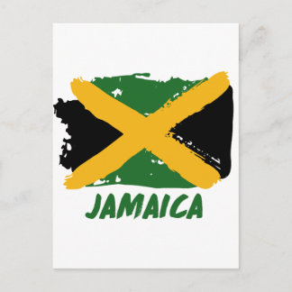 Jamaica flag design postkarte