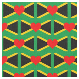 Jamaica Flag Fabric & Heart, trendige Mode/Reggae Stoff