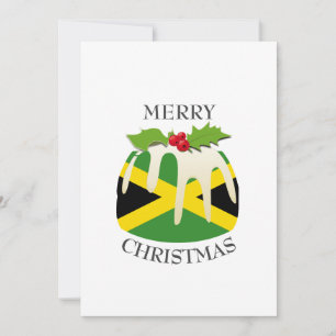 JAMAICA FLAG Festpudding Christmas Feiertagskarte