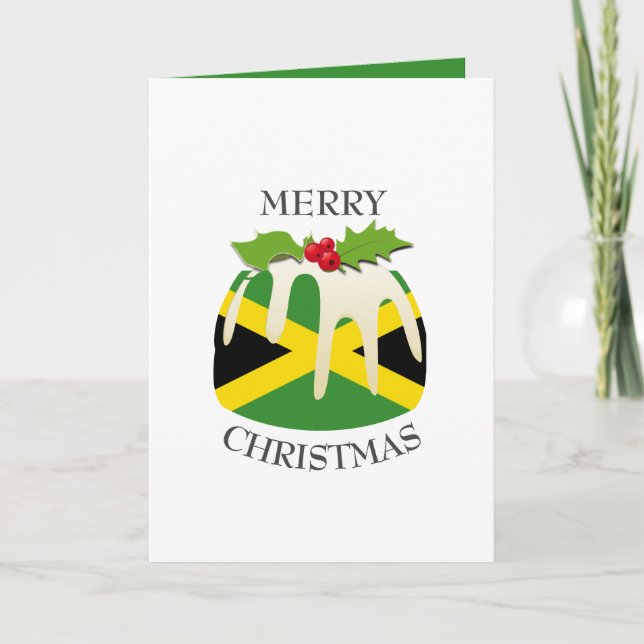 JAMAICA FLAG | Festpudding | Christmas Feiertagskarte (Vorderseite)