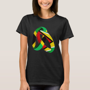 Jamaica Flag Guyana Grown Ring Ehe Hochzeit T-Shirt