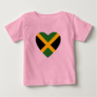 Jamaica Flag Herz T - Shirt