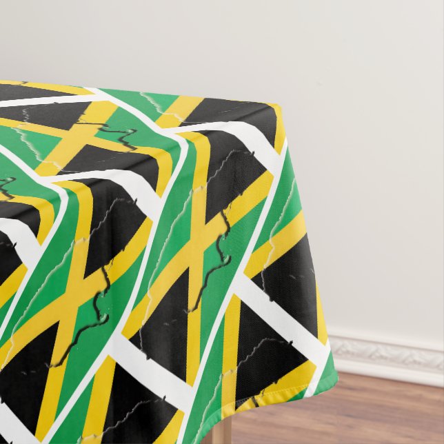 JAMAICA Flag Karte Stilvoll Patriotic Geometric Tischdecke (Beispiel)