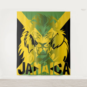 jamaica Flag Lion of Judah Tapestry Design Wandteppich